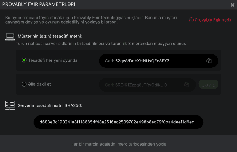 Aviator Predictor, Provable Fair alqoritmlərinə görə işləmir.